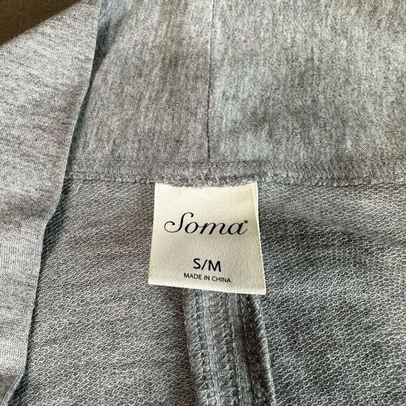 Soma French Terry Open Front Lightweight Lounge Wrap size Small / Medium - Picture 2 of 8